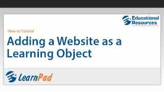 Learnpad Management Portal- Adding A Website As A Learning Object