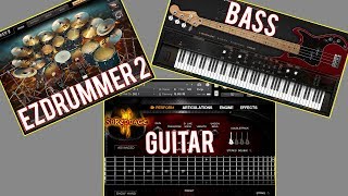 How to make Metal song using FL Studio 12 | EZDRUMMER 2 | SHreddage 2 | Ample Bass Lite