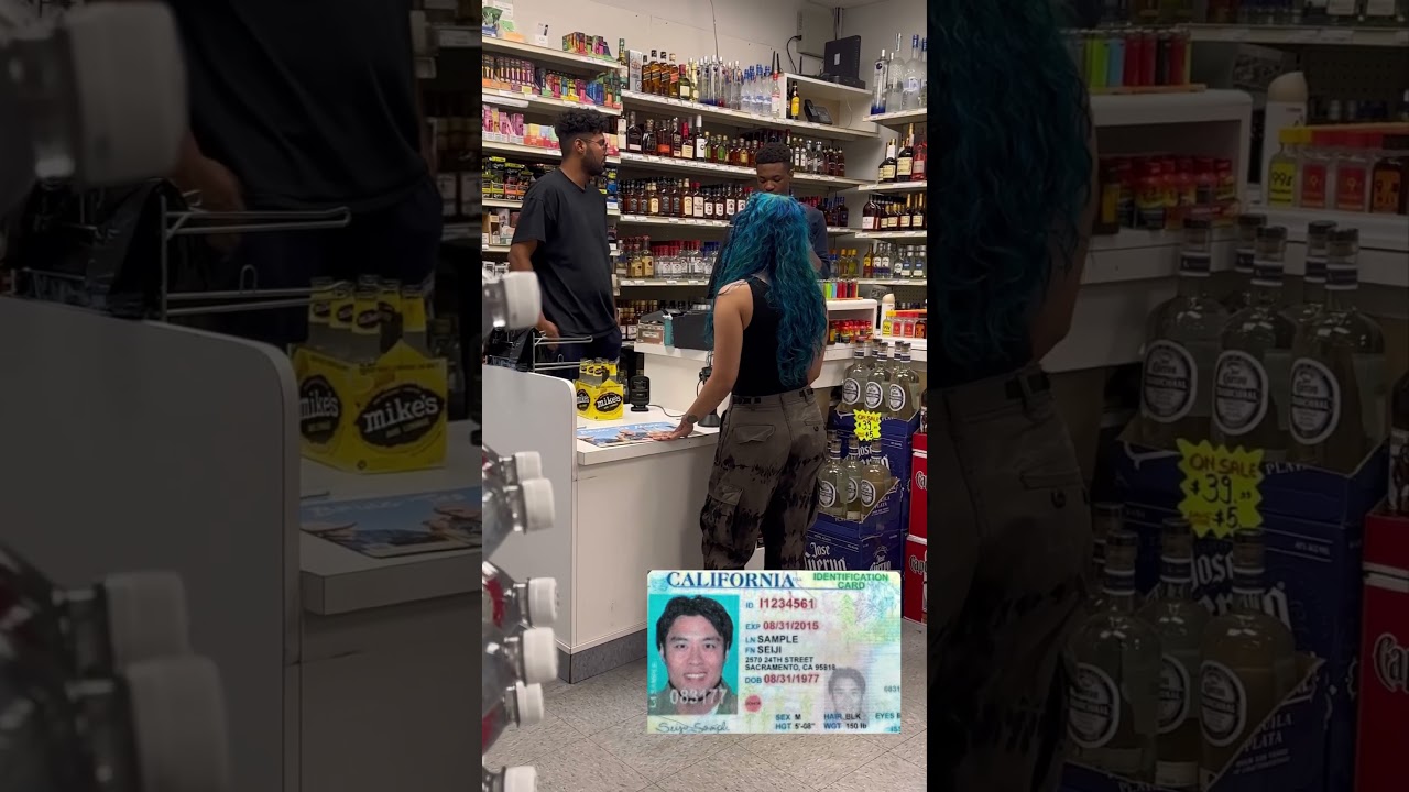 Покупка пива по явно поддельным документам 