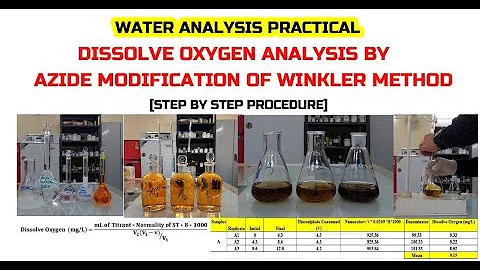 Dissolve Oxygen (DO) Analysis by Azide Modification of Winkler Method (Procedure + Calculation)