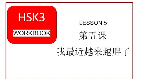 HSK3 WORKBOOK LESSON 5 我最近越来越胖了 - DayDayNews