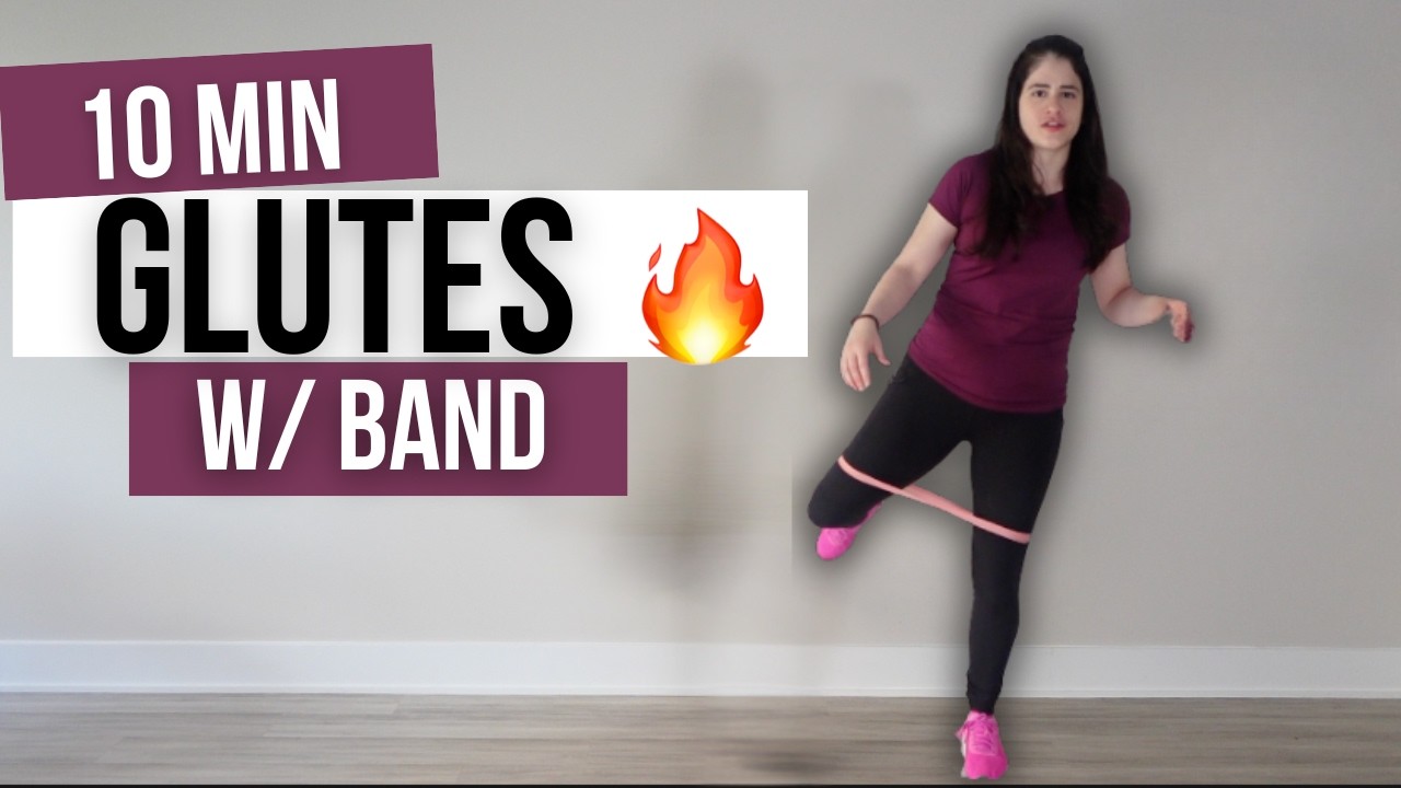 10 Min RESISTANCE BAND Workout - Grow & Tone Your Glutes AT HOME