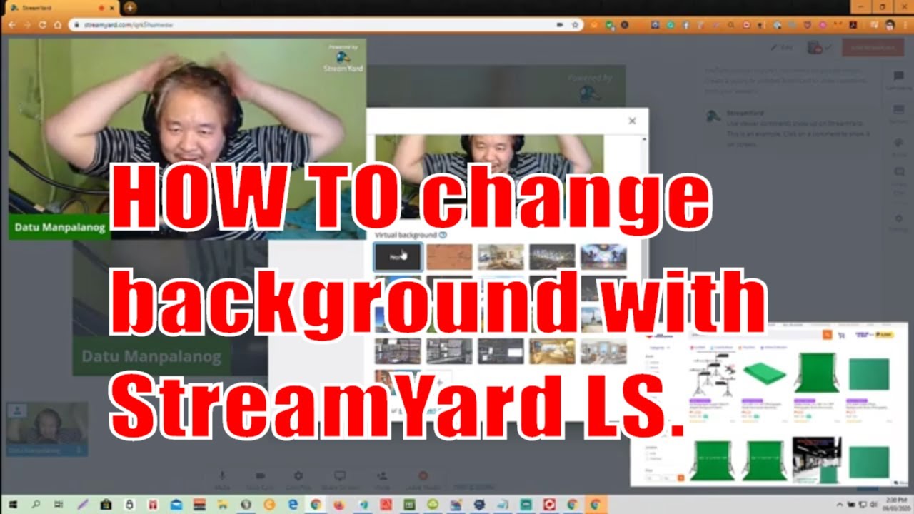 HOW TO Change Background With StreamYard YouTube how-to-change-background-with-streamyard-youtube