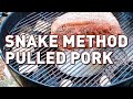 Snake Method Pulled Pork on a Weber Kettle Grill