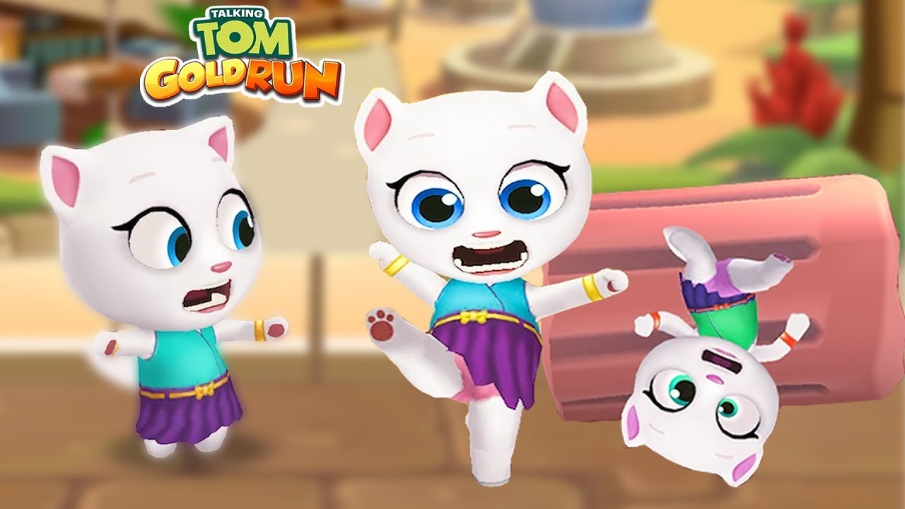 Neon Angela Gold Run, My Talking Tom Gold Run Android & IOS Gameplay by