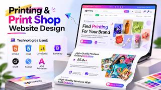 Modern Printing & Print Shop Website Design | Responsive HTML CSS JS Website