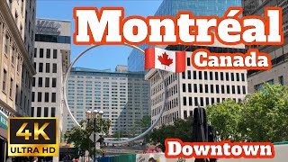 Montréal, Canada 🇨🇦 | Downtown (Summer) | 4K Walking Tour