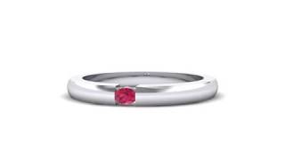 Floating Solitaire Ruby Ring (0.06 CTW)