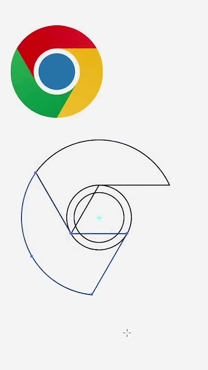Chrome logo Illustration - Illustrator tips #shorts - Design.lk
