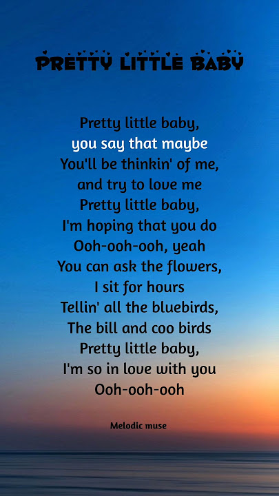 Pretty Little Baby lyrics ♥️ #song #shortvideo #lyrics