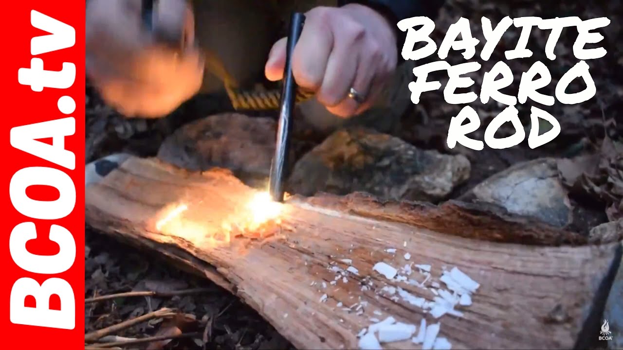 Bayite How to Campfire - Start a fire with a Bayite Ferro or Ferrocerium Rod ...