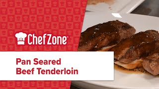 Pan seared tenderloin of beef with ...