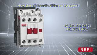 NEFI wide-voltage contactor powered by an integrated control module #electric #export #animation