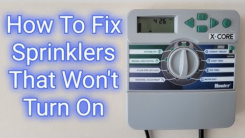 How To Fix Sprinklers That Won