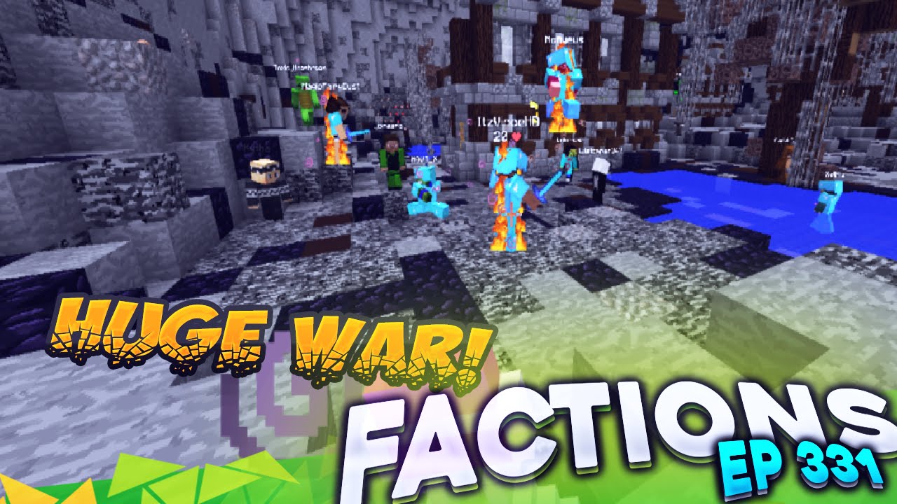 Minecraft Factions 331 Huge Warp Pvp War Minecraft Raiding Youtube