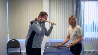 How to do Lats Stretch - Stick Exercises: Presented by Pleasantview Physio