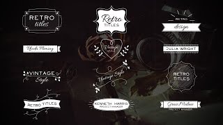 Retro Titles And Lower Thirds Motion Graphics Templates