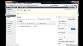 Wordpress Demo - Adding a Page and Page Properties (By CMSDissect)