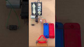 Powering Red and Blue Police Lights using DC Motor! 🚨⚡ #shorts