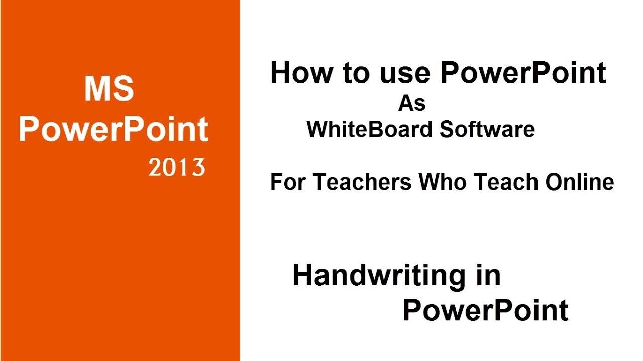 how to use powerpoint as whiteboard software for online teachers