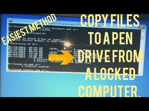 How to copy files from a locked computer to a pen drive