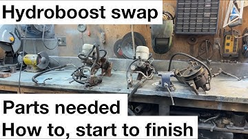 How to Hydroboost conversion on a Chevy pickup using junkyard parts. Better brakes for cheap!