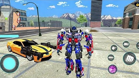 Optimus Prime Multiple Transformation Jet Robot Car Game 2020 - Android Gameplay