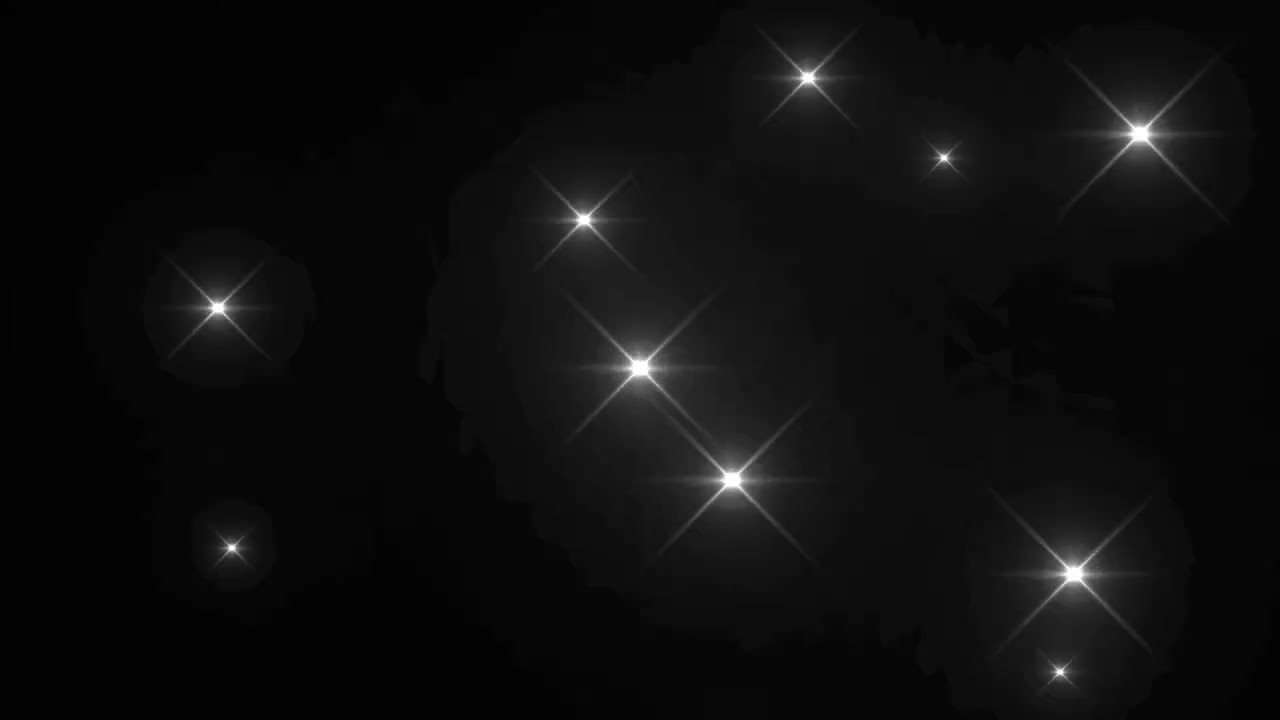 Twinkling Stars Overlay Black Screen Star Particles Overlay Black