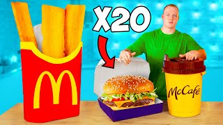 Das Menü von McDonald's wurde um das 20-fache erhöht / Gigant Big Tasty / Riesig French Fries