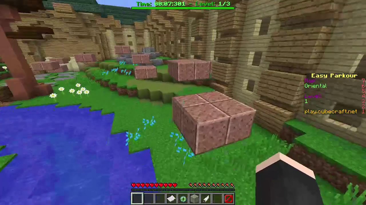 Cubecraft Parkour - Easy Maps - Map Oriental Level 1 (with gold medal)