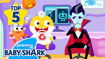 Spooky! Monsters Visit Baby Shark Doctor | +Compilation | Hospital Play | Baby Shark Official
