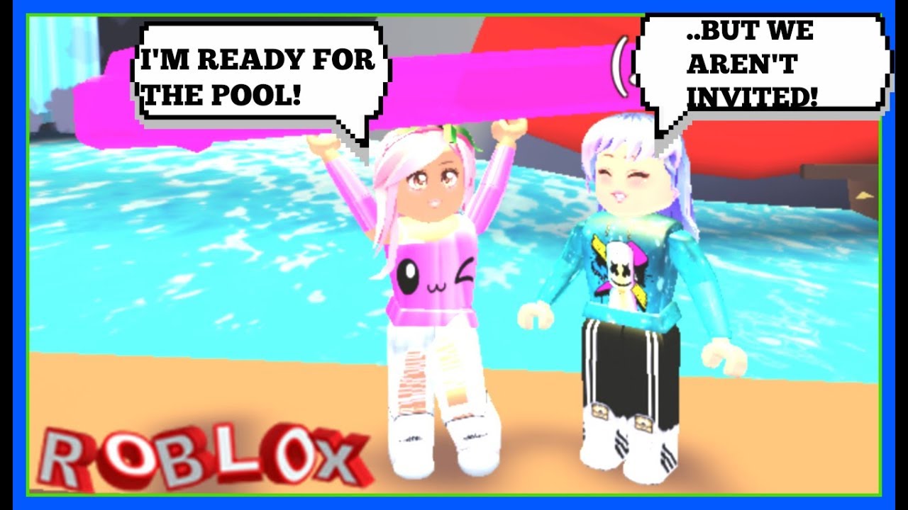 We Weren T Invited To The Mean Girls Pool Party Roblox Roleplay Youtube - escape the pool party on roblox game