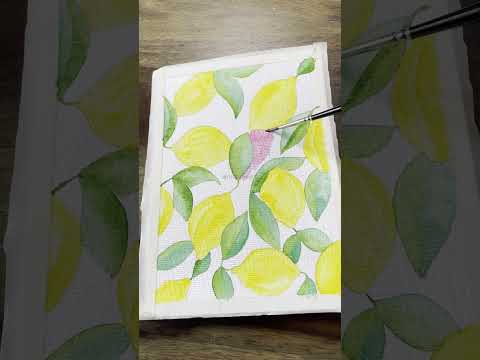 Watercolour painting|Watercolour lemon