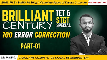 100 ERROR CORRECTION || PART-01 || BY SUBRATA SIR