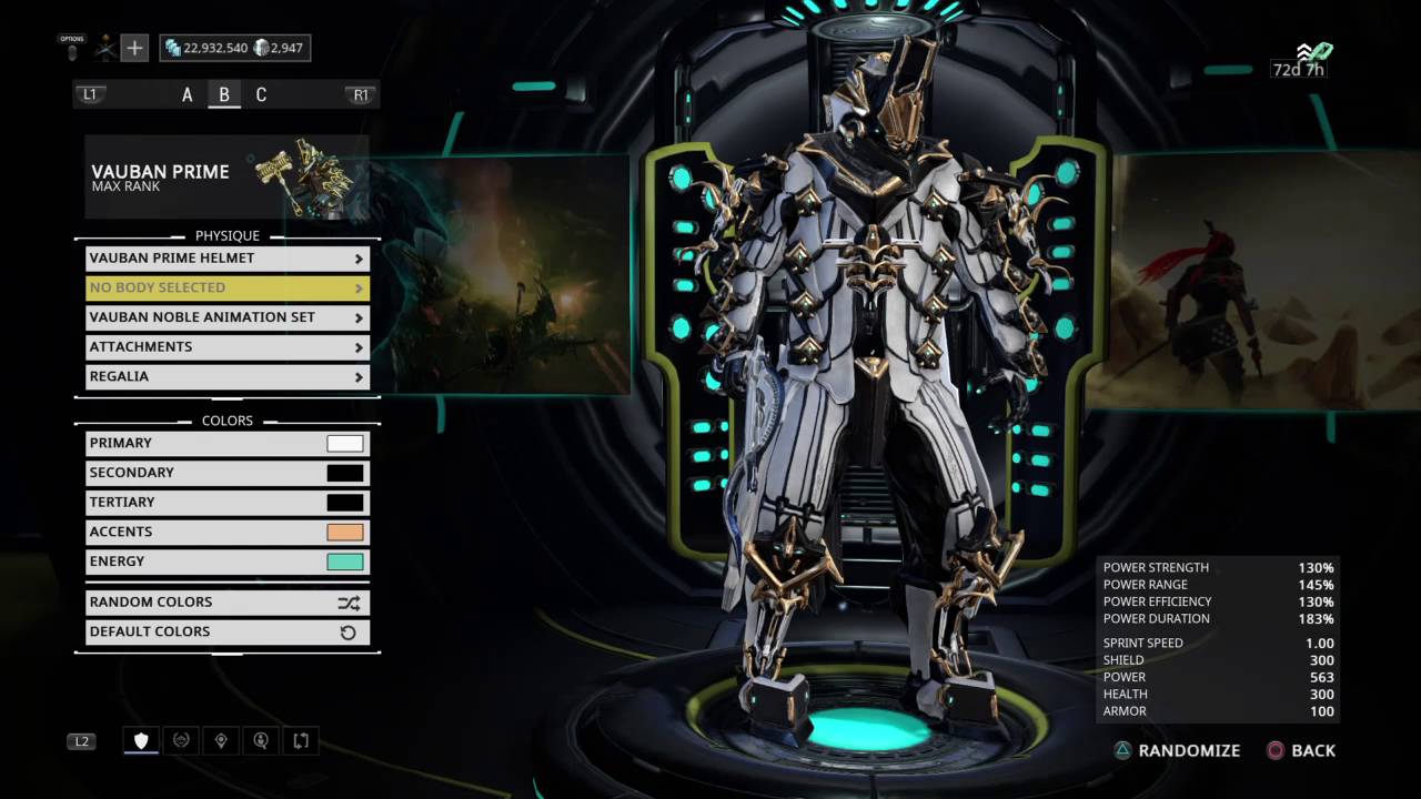 Warframe: Vauban Prime FashionFrame - YouTube.