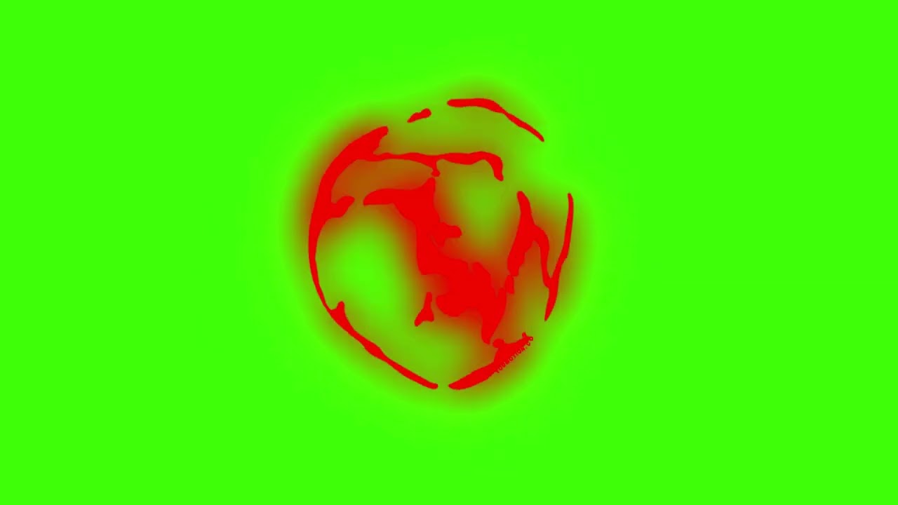 Red Fire Energy Blast Green Screen - Glowing Aura VFX Effect - No Copyright