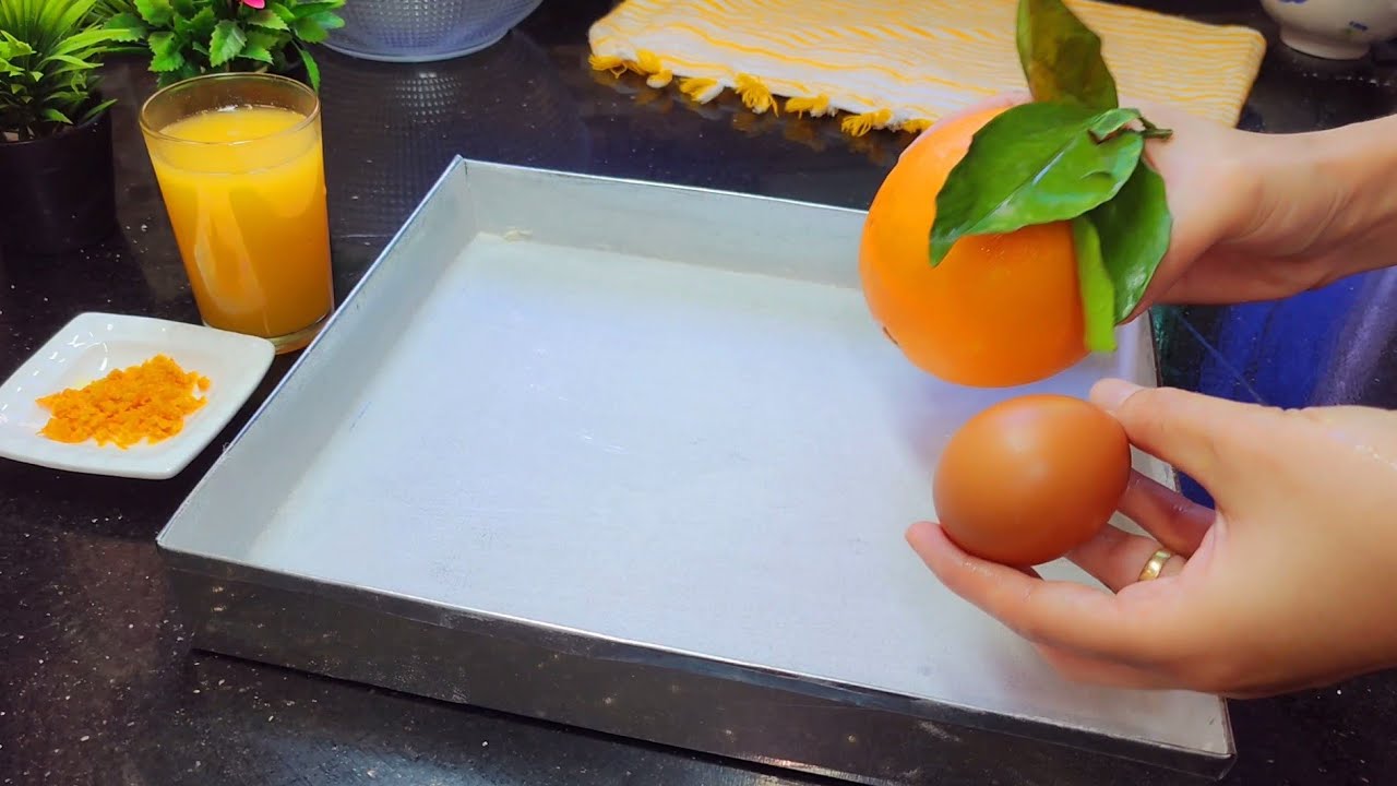 جيبي بيضة واحدة وبرتقالة🍊وتعالي نحضرو أسرع وألذ إقترح للكوطي بحجم عائلي اقتصادي بلاحليب ولاياغورت👌😋