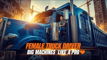 Female Truck Driver Handles Big Machines Like a Pro 💥 #Shorts