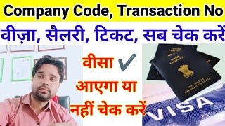 Company Ka Code Kaise Nikale Visa Aayega Ya Nhi Kaise Check Kare Transaction Number Kaise Nikale