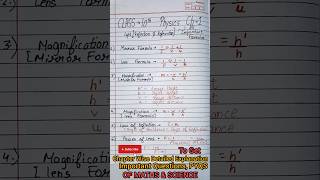 class 10 physics chapter 1 formula sheet #shorts #class10 #cbse #subscribe #science