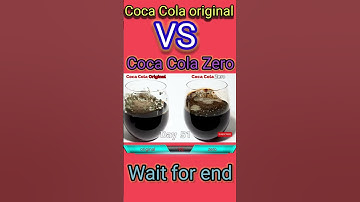 coca cola original vs coca cola zero time lapse #cocacola #ytshorts #trendingshort #shorts