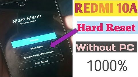 Redmi 10A hard reset || pin,  patten, password Unlock Without PC