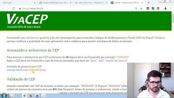Consumindo web service ou Rest API de CEP