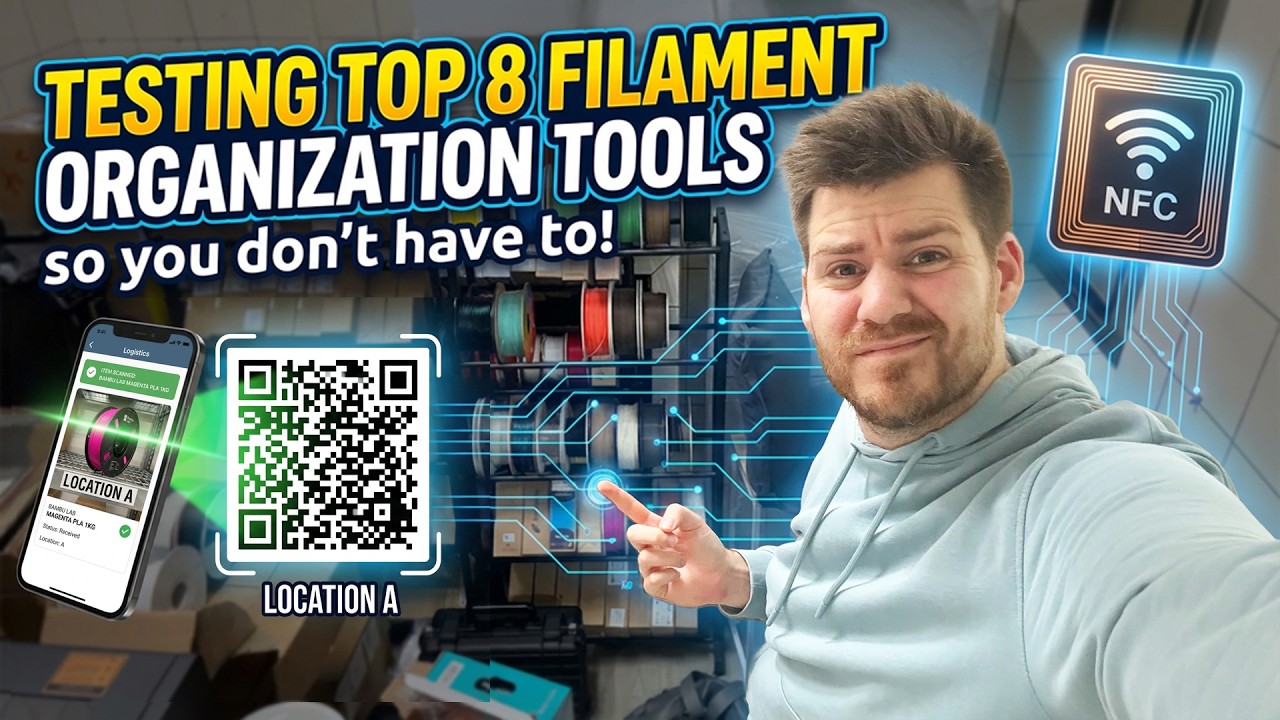 TOP 8 Filament Organization Tools Compared! MUST Watch For 3D Printing Users! QR Codes and NFC Tags!