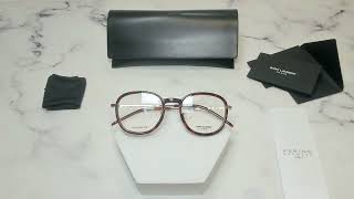 Saint Laurent SL436-OPT 001 Eyeglasses Women's Black/Silver Full Rim 49-22-145 Saint Laurent SL436-OPT 001 Eyeglasses Women's Black/Silver Full Rim 49-22-145