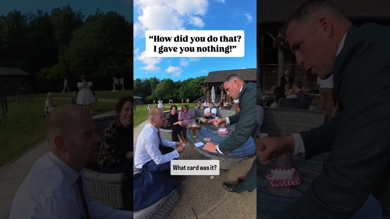 Cutting to a thought of card - Yorkshire Wedding Magician