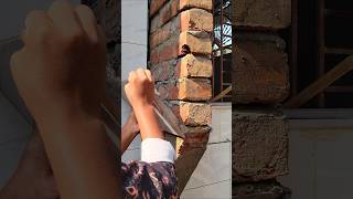I Fitted Tiles On The Wall Next To The Window Outside The Mosque.