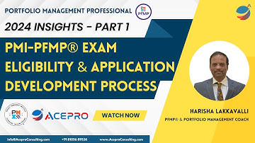 PMI PfMP Exam Eligibility and Application Development process 2024 - Acepro