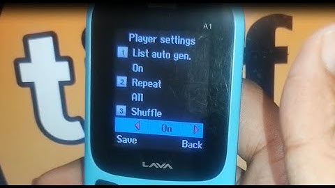 how to turn on shuffle play on music !! lava a1 mobile