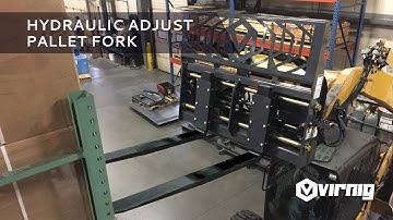 Hydraulic Adjust Pallet Fork - Skid Steer Attachment